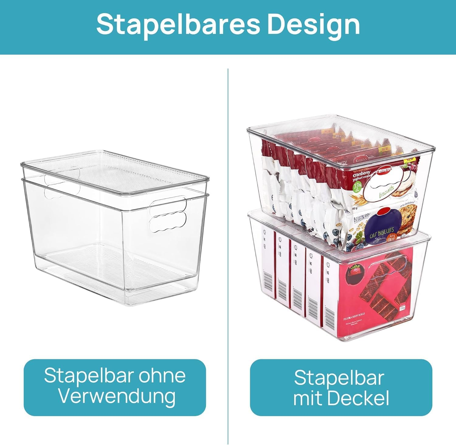 Vtopmart Pack of 4 Mobile Phone Medium Organiser with Lid image number 5