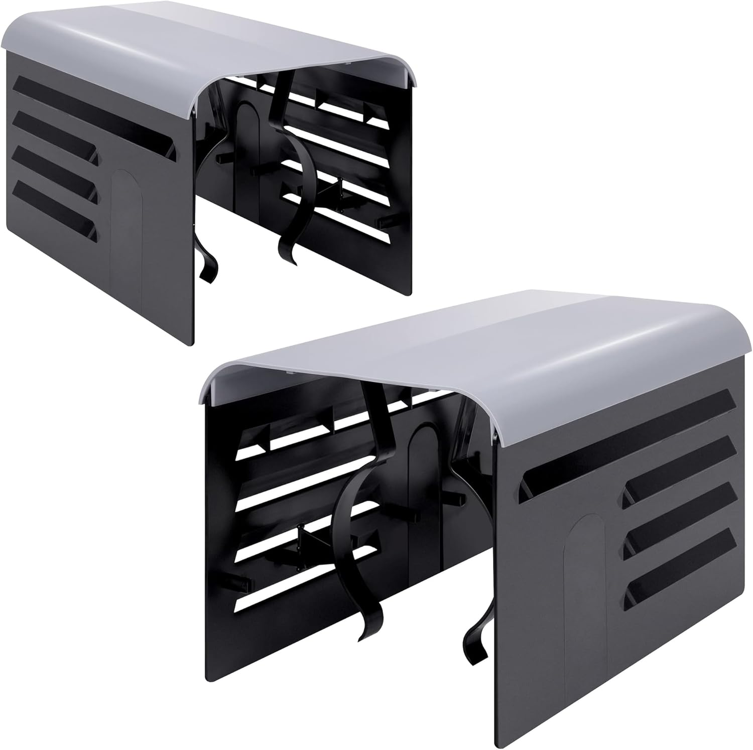 Runnico Pool Pump Covers for outside Units - ABS Adjustable Pool Pump Motor Cover - Swimming Pool Motor Cover Protect Pump from UV and Rusting, Black