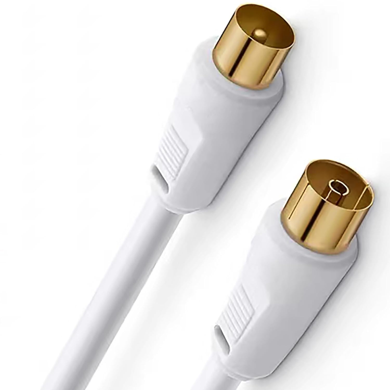 Tunghey TV Aerial Ariel Cable Coaxial Extension Lead Freesat Recorder Male to Female Plug for TV DVD VCR Sky Virgin, Tivo, TV Box, Satellite Antenna Splitter White (5M) image number 4