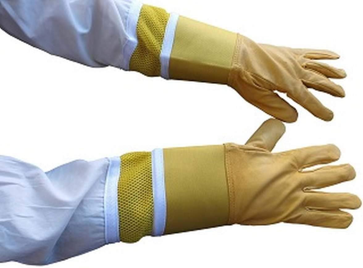 Beekeeping Suit 3 Layer Ventilated Overall with Fencing Veil & Cowhide Gloves | Breathable Sting-Proof Bee Keeper Suit for Men & Women | Durable Beekeeping Suit (5XL) image number 3