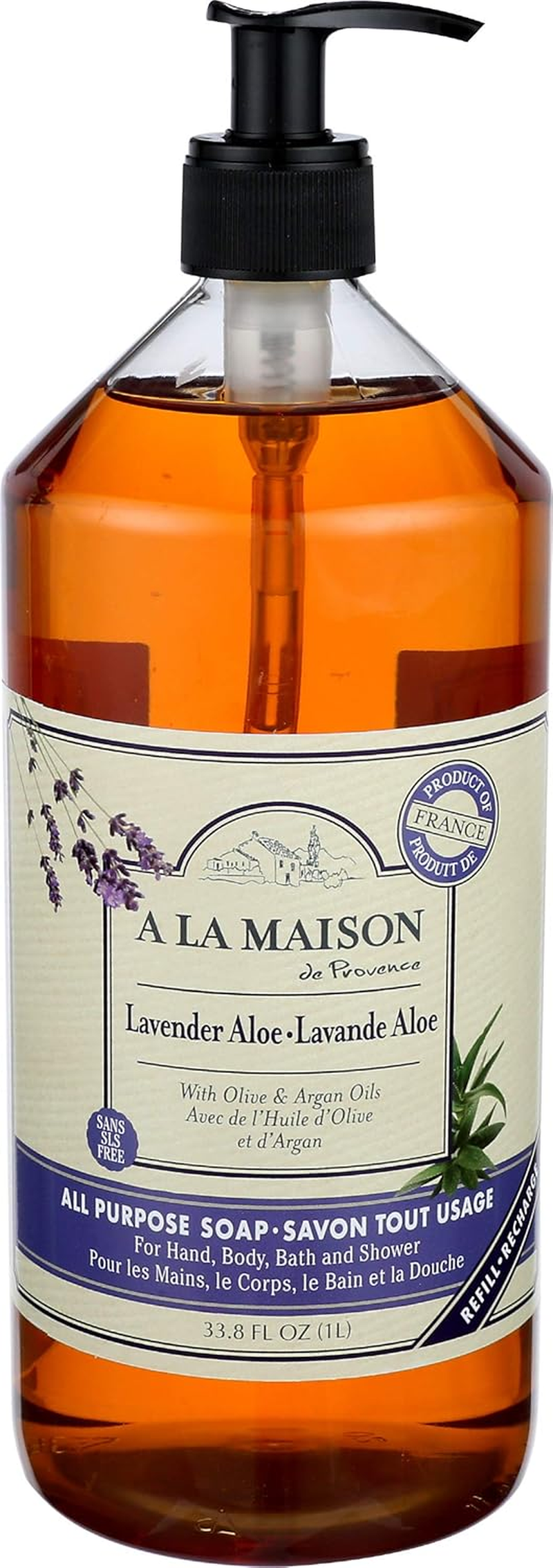 A La Maison - Traditional French Milled Liquid Soap for Hand & Body Citrus Blossom with Olive & Argan Oils - 16.9 Fl. Oz. image number 6