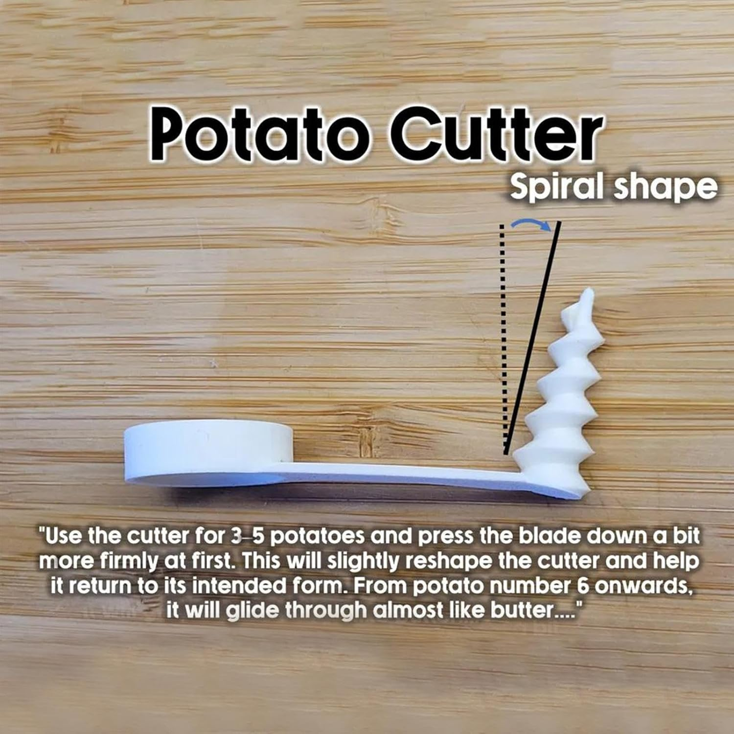 Spiral Potato Cutter | Kitchen Spiral Cutter for Veggies,Manual Tool Rotating Cooking Gadgets for Snacks Making Meal Prep Home Restaurant Picnic