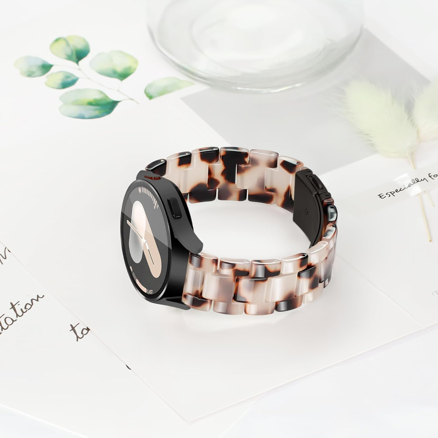 Vamyzji Compatible with Samsung Galaxy Watch 5/Watch 5 Pro, Galaxy Watch 4 Band 40Mm 44Mm, Galaxy Watch 6 40Mm 44Mm, Galaxy Watch 6 Classic 43Mm 47Mm, Resin Band for Samsung Watch 4 Classic 46Mm 42Mm image number 6