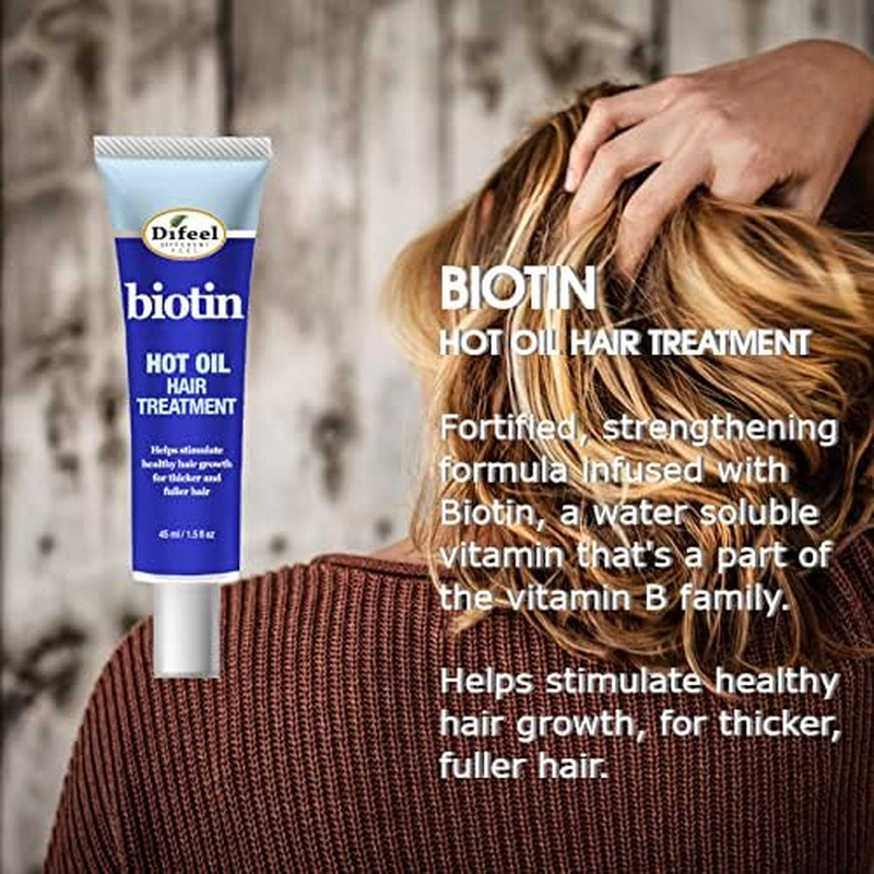 Difeel Hot Oil Hair Treatment with Biotin 1.5 Oz. (Pack of 2) - Biotin Hot Oil Treatment image number 3