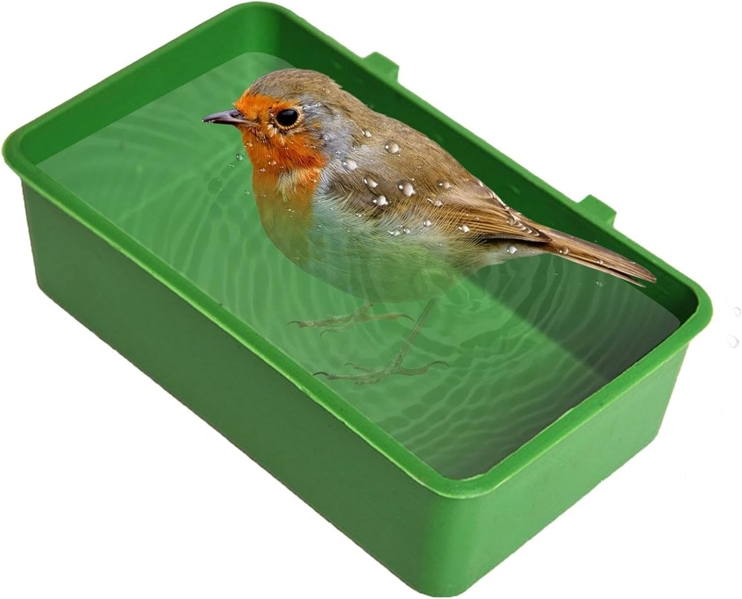 Xinhuju Cage Bird Bath Tub - ABS Bird Bathtub, Parrot Bath Tub | Bird Bath Pot with 2 Side Hooks, Hanging Bird Bath Cube Bird Bathtub, Bird Shower Tubs, Versatile Parakeet Shower Box for Small Medium image number 3
