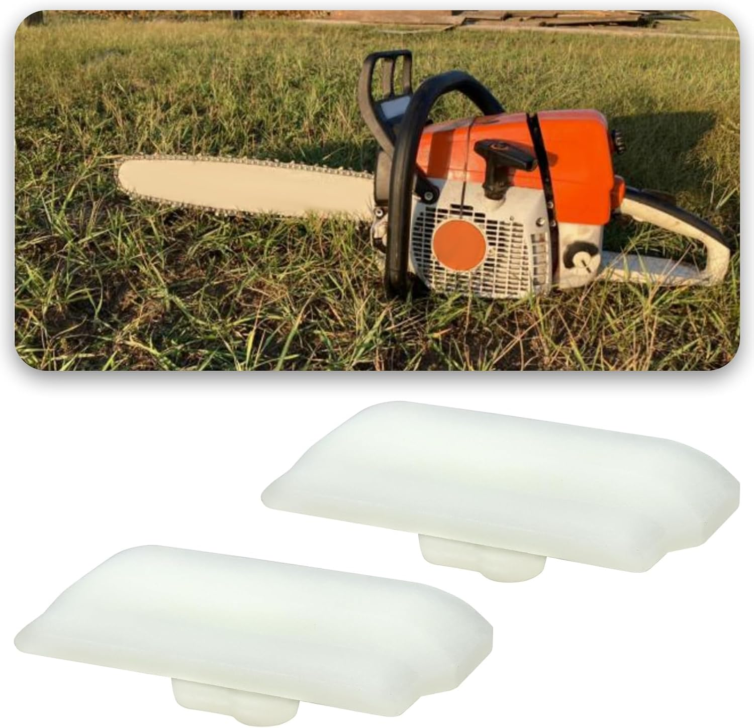 Be in Your Mind 10 Pieces Chainsaw Bumper Strip Chain Guide Bumper Bar Strips 1121-648-6610 Compatible with Stihl 290 310 390 029 039 1125 Cover image number 3