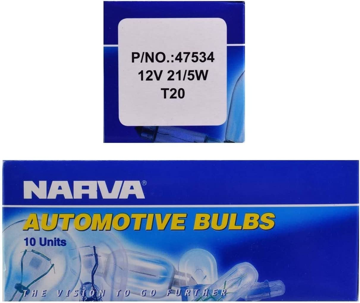 Narva 47534 12V 21/5W W21/5W Wedge Globe 10-Pieces image number 1