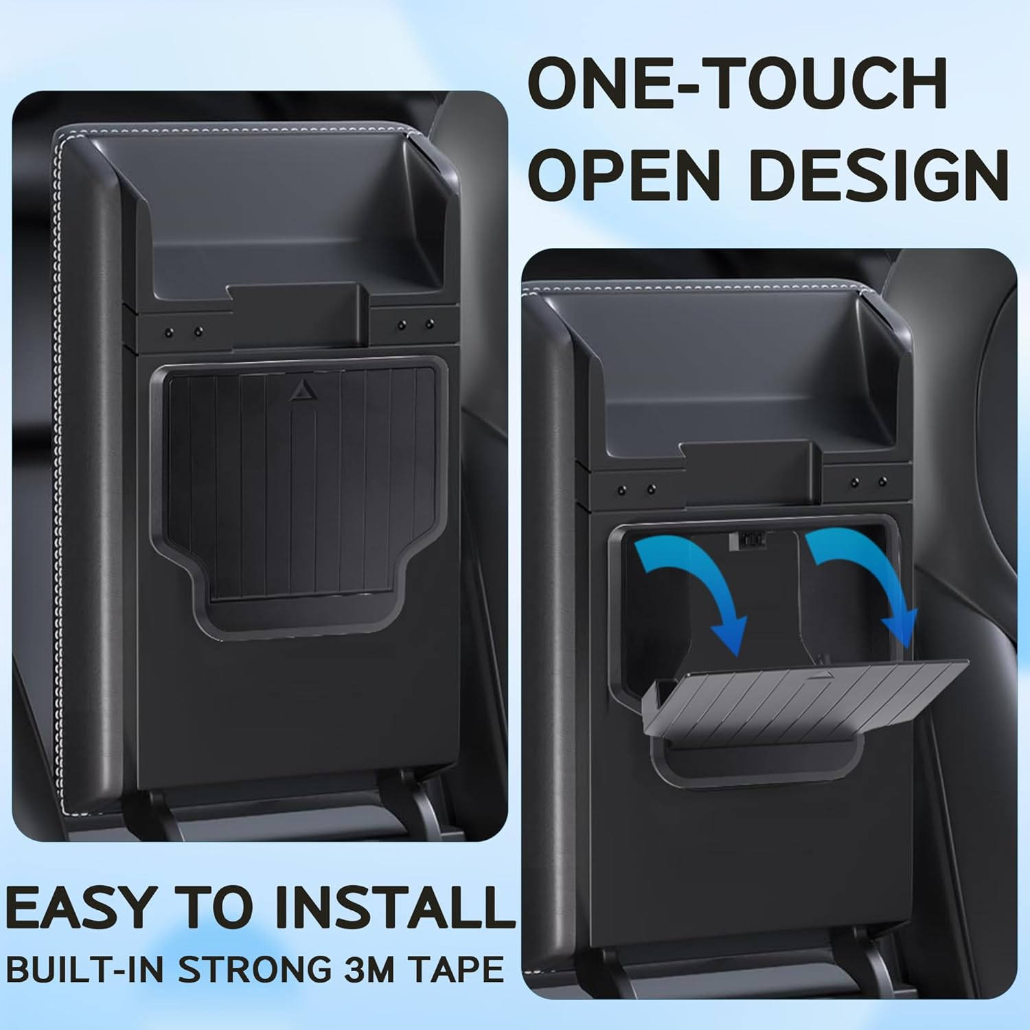 (6 PCS) Center Console Organizer Tray for 2026 2025 Tesla Model Y Juniper & 2026 to 2024 Tesla Model 3 Highland Accessories, Front Rear Storage Box with Silicone Cup Holder Insert Wireless Charger Mat image number 2