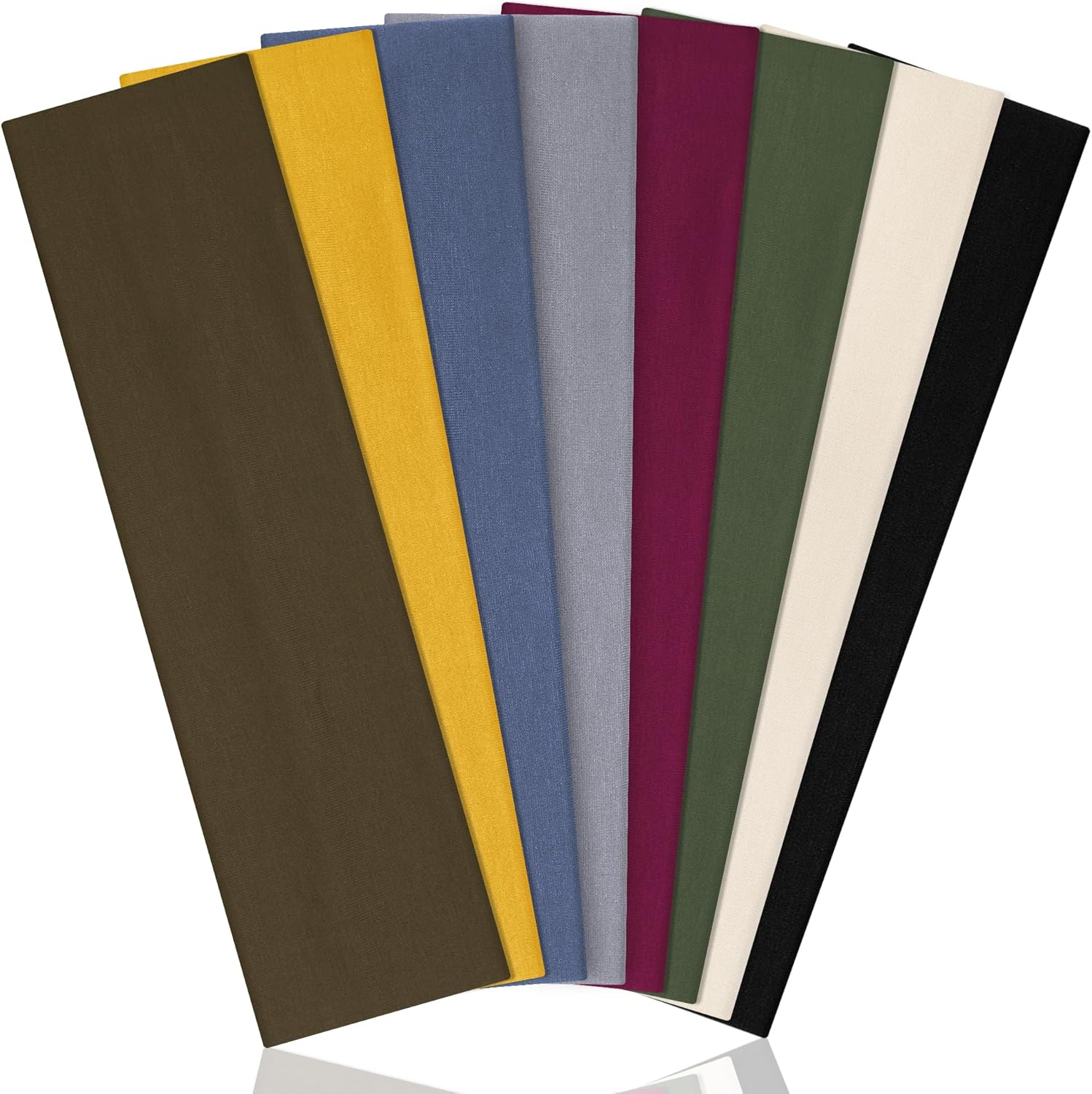 Headbands for Women Non Slip - Stylish Sports Hair Bands for Women'S Hair - Soft Cotton Cloth Stretchy Headbands for Women for Yoga, Outdoor Exercise Running - Bohemian Colors image number 4