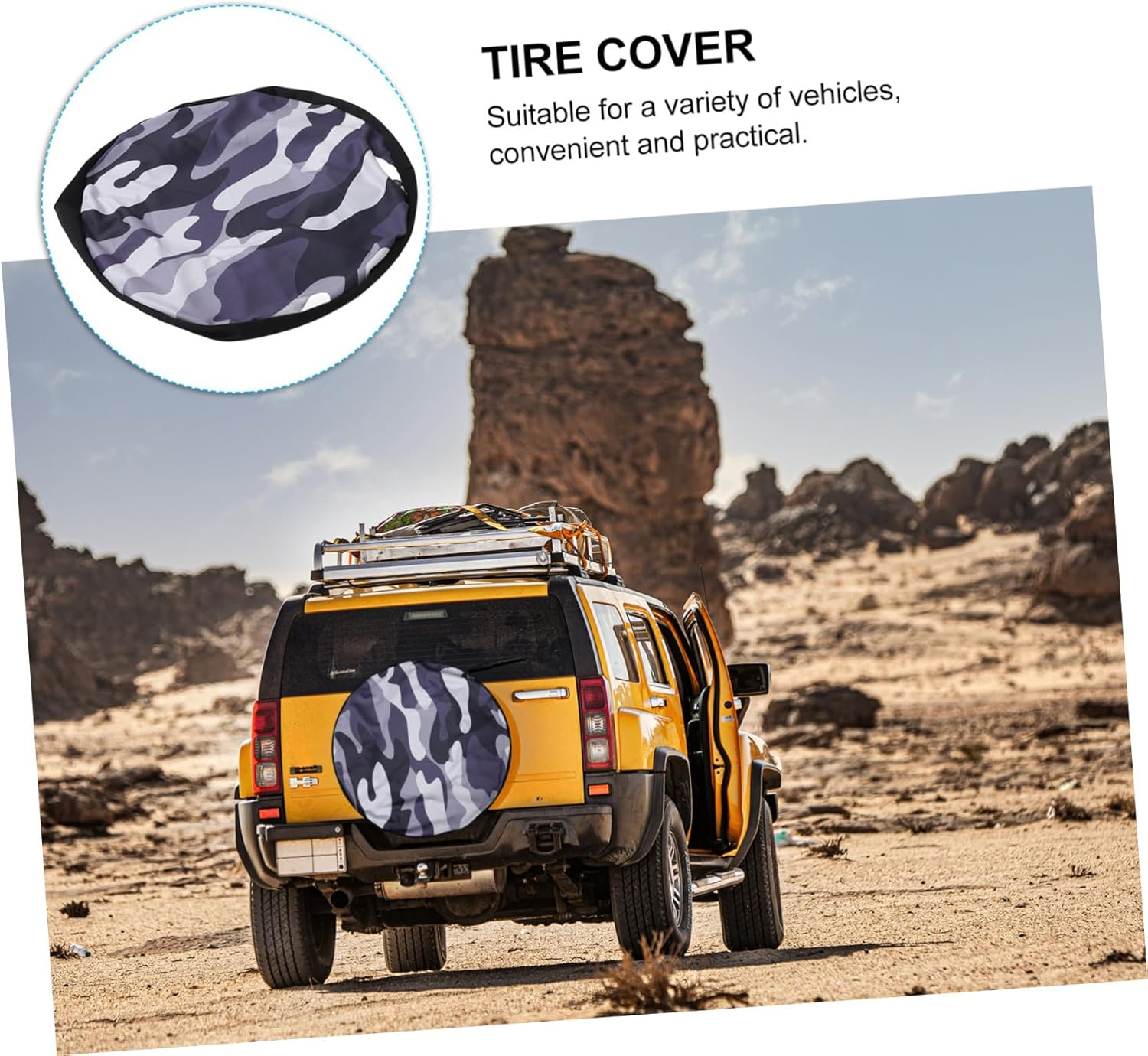 LALADEFIEE Spare Tire Cover Camouflage Wheel Protectors for Car Rv Trailer Scratch Resistant Material