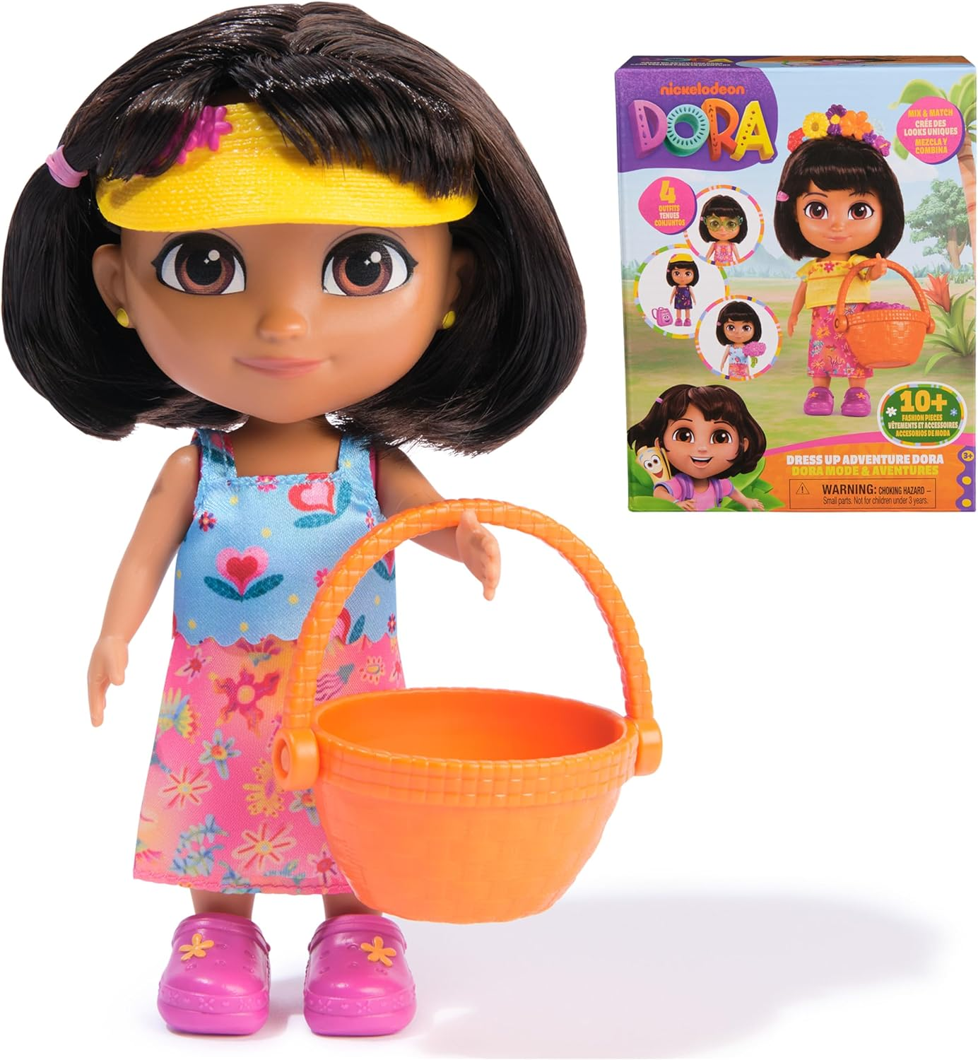 Dora, Explore-In-Style Dora, 6-Inch Doll with Removable Clothes & Accessories, Kids Toys for Girls & Boys Ages 3 and Up image number 6