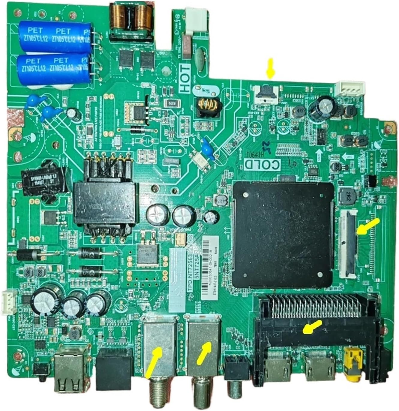 TPD.NT72563.PB788 5NT63CA2 5NT725B2 5NT725A2， Compatible for LED ，TV Motherboard(1T NONO CI) - 1T Nono Ci image number 5