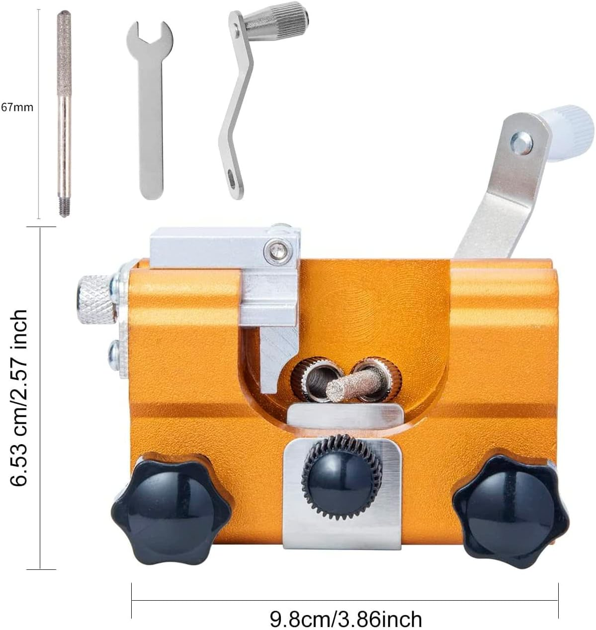 Easy & Portable Chainsaw Sharpener Jigs Sharpening Tool Chain Saws Electric Saws (3 Grinding Heads) - 5 Grinding Heads image number 5