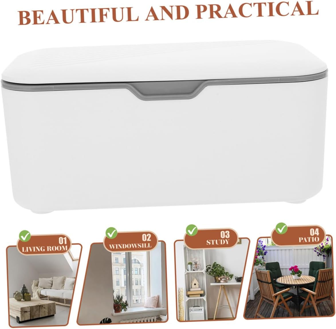 2Pcs Reusable Wipe Boxes Lid Sealed Dustproof Wipe Dispenser for Baby and Bathroom Portable Refillable Holder Container Gray image number 1