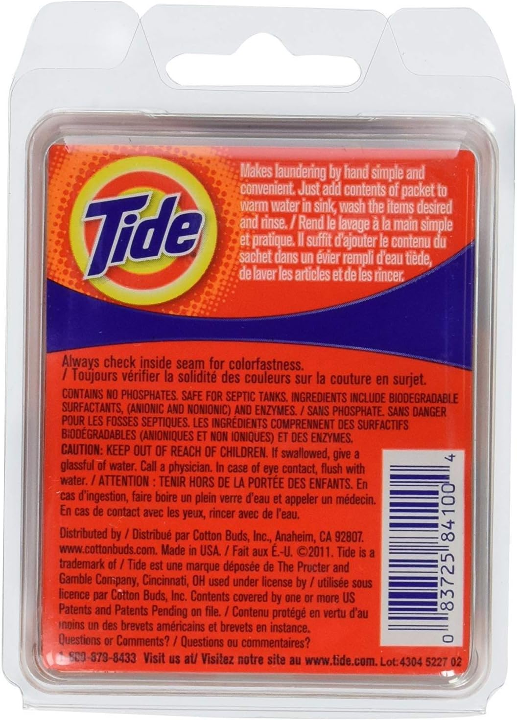 Tide Travel Sink Packets 3Ct Laundry Detergent for Hiking, RV, Camping, Backpacking, Outdoors, International (Pack of 2) image number 3