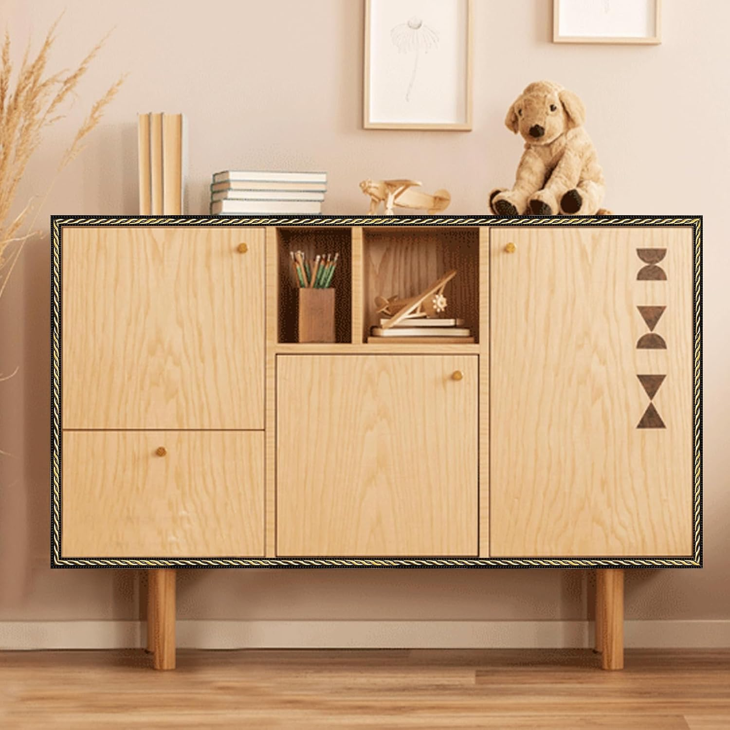 600Cm Self-Adhesive Moulding Trim, Peel and Stick Ceiling Coving,3D Wall Trim for Mirror Frames, Furniture, Door Frames, Ceilings, Home Decoration(White) image number 3