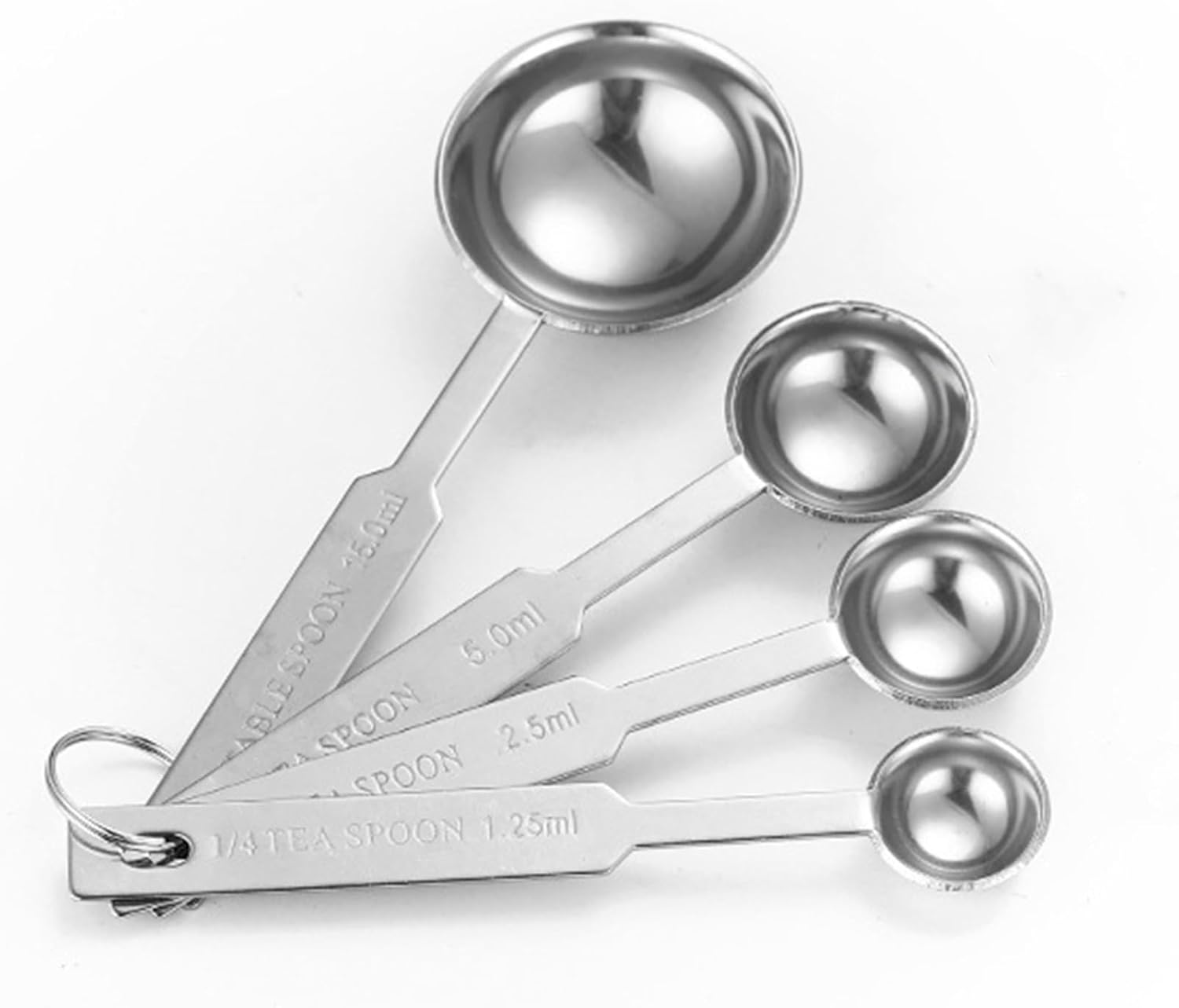 FOSDICK Set of 4 Measuring Spoons, Stainless Steel Coffee Spoons, Measuring Spoons with Scale, Coffee Measuring Spoons with 9 Cm Handle, Coffee Dosing Spoon, Coffee Solder Set for Coffee Beans, Coffee image number 3