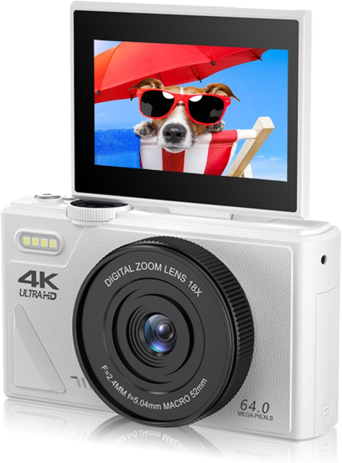 5K Vlogging Camera for Youtube, 75MP Digital Camera for Photography and Video with 3In Flip Screen, 18X Digital Zoom Compact Cameras, Portable Auto Focus 5K Cameras for Teens