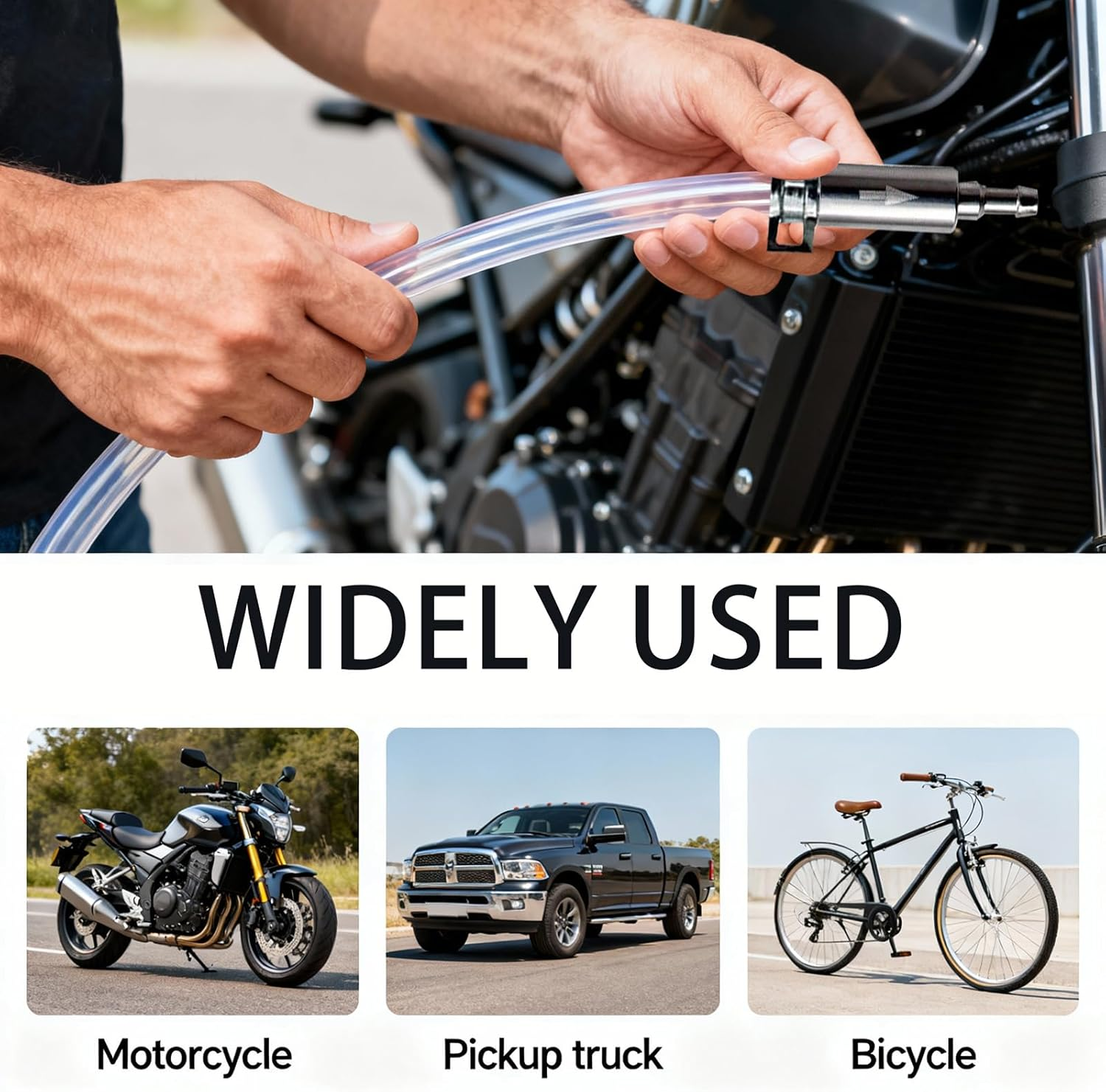 2 Pieces Brake Bleeder,Brake Bleeding Kit, Vent Hose with One-Way Check Valve Vent Kit for DIY Maintenance of Automobiles and Motorcycles (Motorcycle Oil Pipe + Cap *2) image number 6