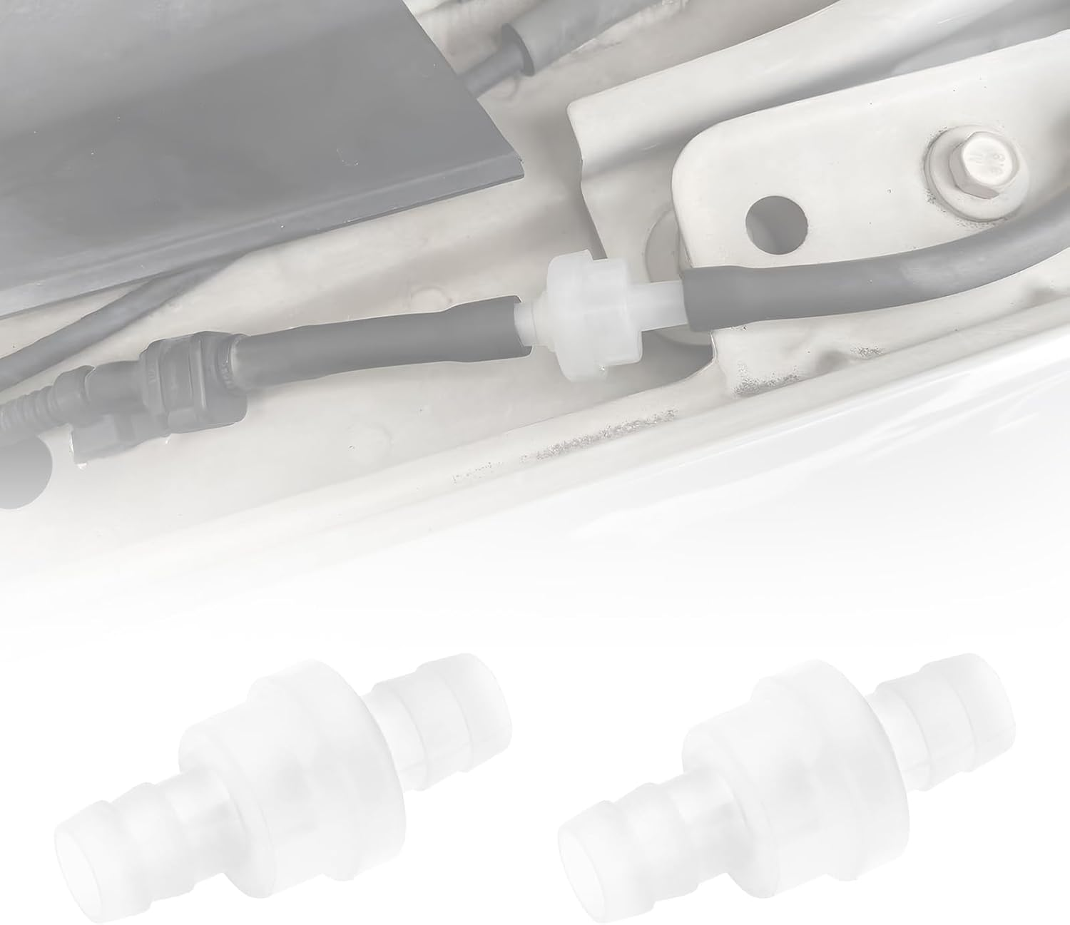 LT Easiyl Pack of 5 Check Valve Hose Barb One Way Inline Check Valve Plastic Check Valve Non Return Check Valve for Fuel Gas Liquid Air, 3/8 Inch(10Mm) image number 3