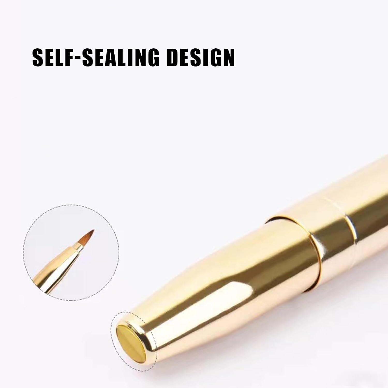 BGENHPON 2 Pack Retractable Lip Brush for Lipstick and Lip Gloss, Double-Ended Lip Makeup Brush with Cap, Travel-Friendly Lipstick Applicator image number 3