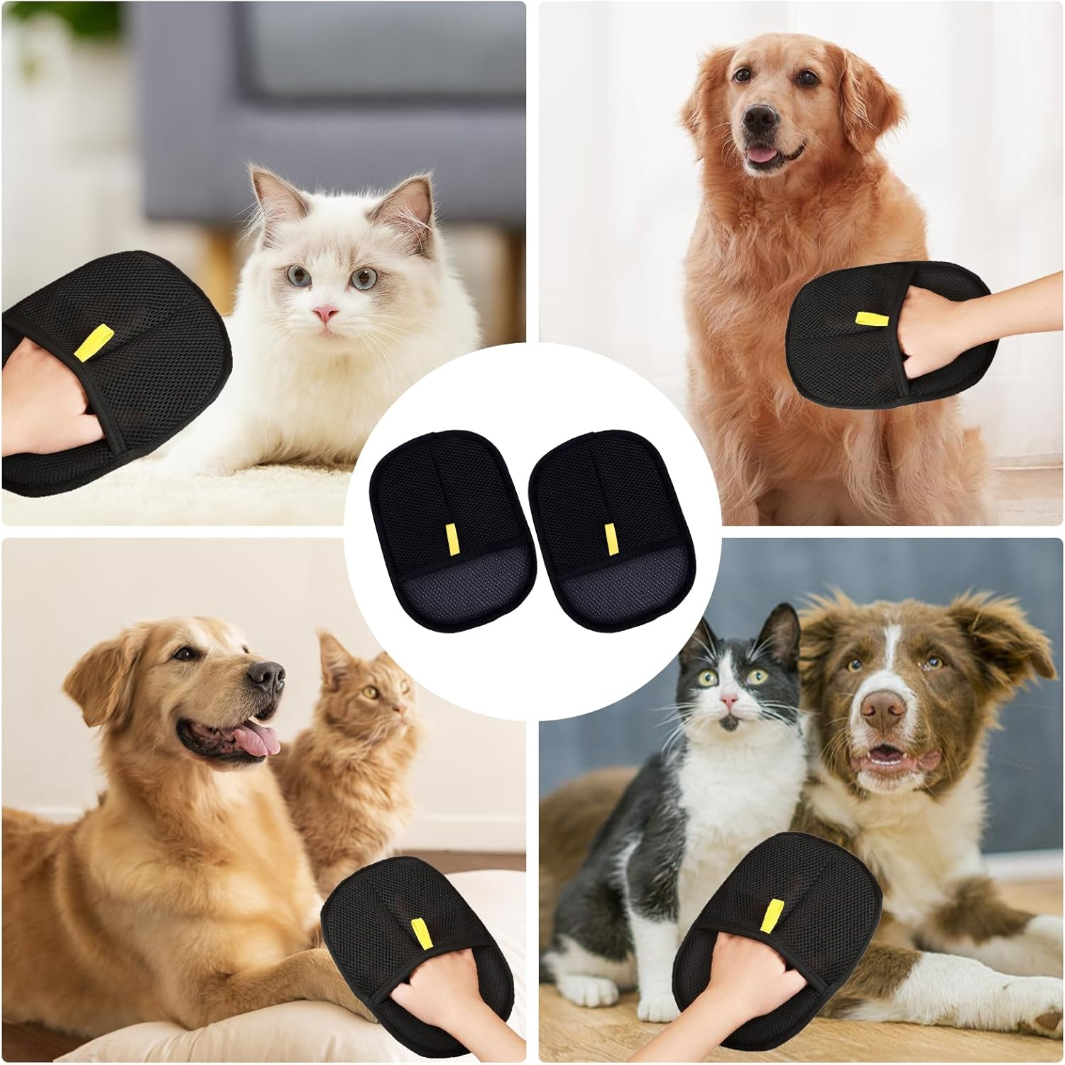 WANTUSHUI Pack of 2 Generic Fur Magnetic Gloves, Fur Magnet Fur Wonder Brush, Glove Pet Hair Removal, Pet Gloves, Cat Hair Remover Glove, Cat Hair Glove image number 3