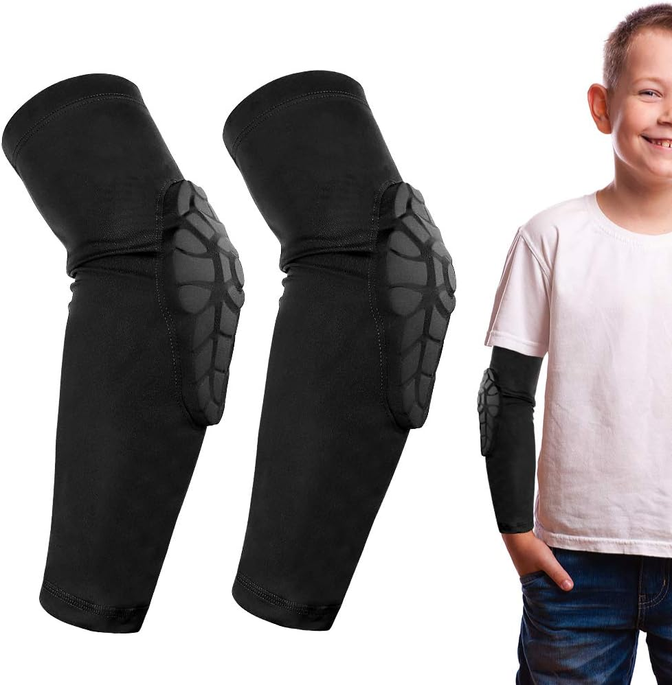 Acelist Kids/Youth 5-15 Years Sports Honeycomb Compression Knee Pad Elbow Pads Guards Protective Gear for Basketball, Baseball, Football, Volleyball, Wrestling, Cycling