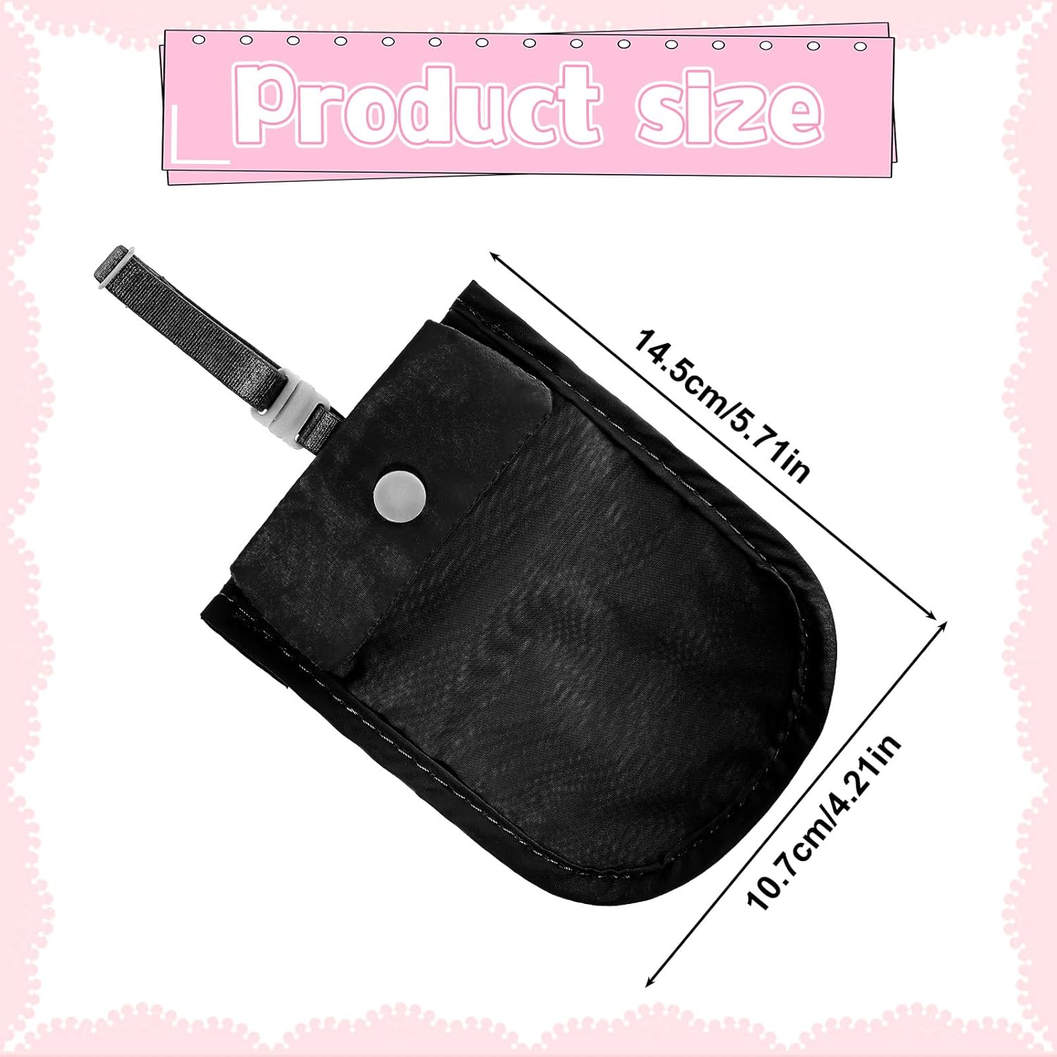Travel Bra Wallet for Women, Hidden Bra Wallet Secret Stash Pocket Protect Your Credit Cards Valuables with Adjustable Elastic Strap Undercover Stash for All Underwear Sizes Machine Washable(Black)