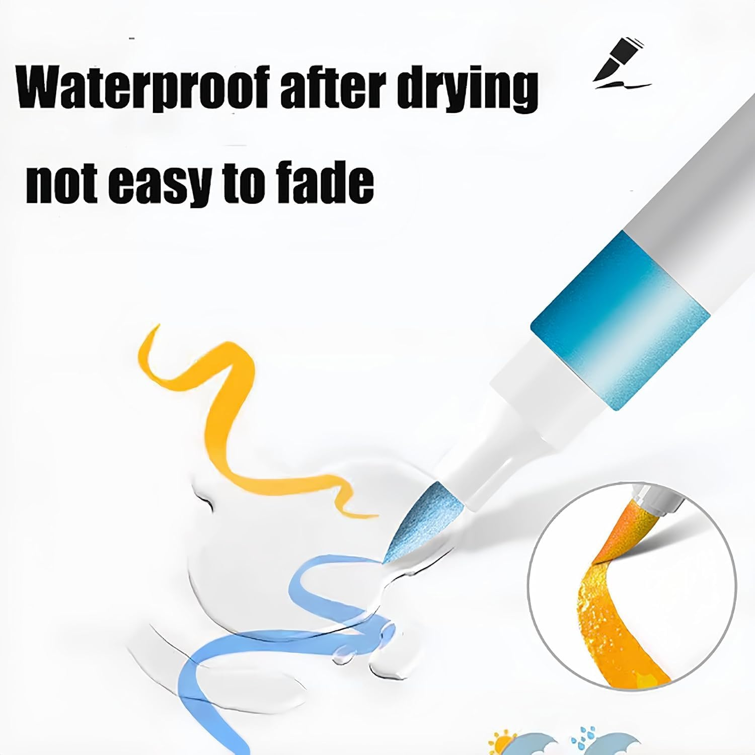 24 Colors Brush Chisel Markers, Markers Brush Tip, for Adult Coloring Book, Dual Tip Artist Sketch Art Markers, Aesthetic Cute Preppy Stuff School Supplies (24 Colors) - 24 Colors image number 5