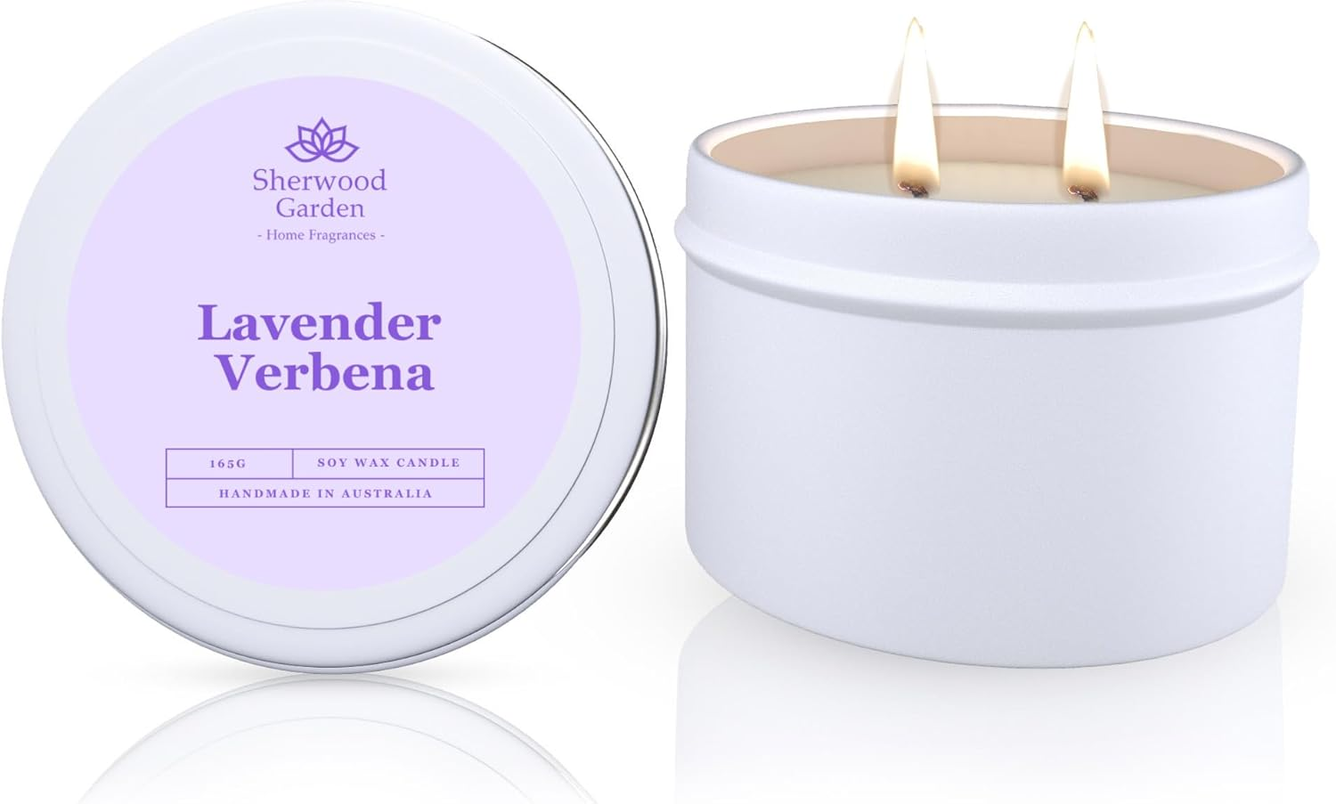 Sherwood Garden Home Fragrances Lavender Verbena Soy Candle Tin 165 G