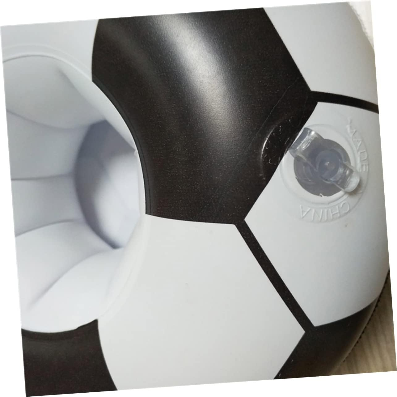 Totority 2Pcs Inflatable PVC Football Drink Floating Cup Holder for Pool Beach Soccer Ball Beach Drink Cup Holder for Party Decorations