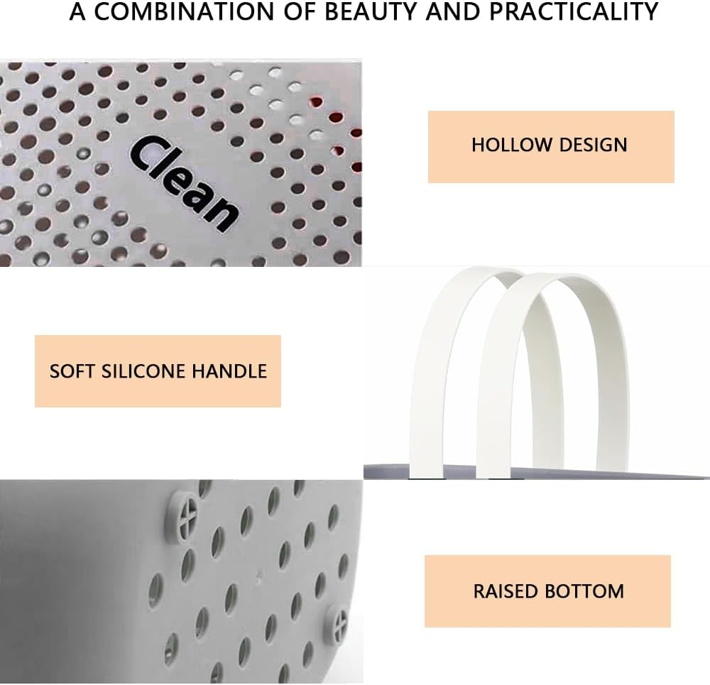 Plastic Portable Shower Caddy with Handle &ndash; Gray Storage Basket Tote for Bathroom, Dorm, Travel, Gym, Kitchen, and Bedroom Organization image number 1