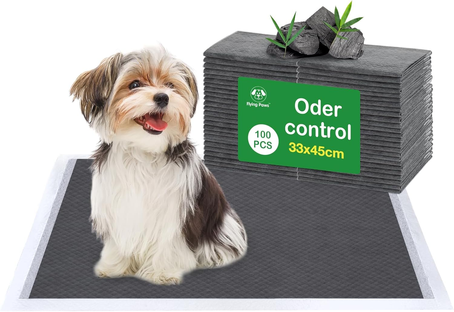 Flying Paws Disposable Puppy Dog Pads for Potty Training,Super Absorbent & Odor Neutralizing Training Pads for Dogs and Cats,Leak-Proof Puppy Pee Pads (S-100 Count 13"&times;18") image number 3