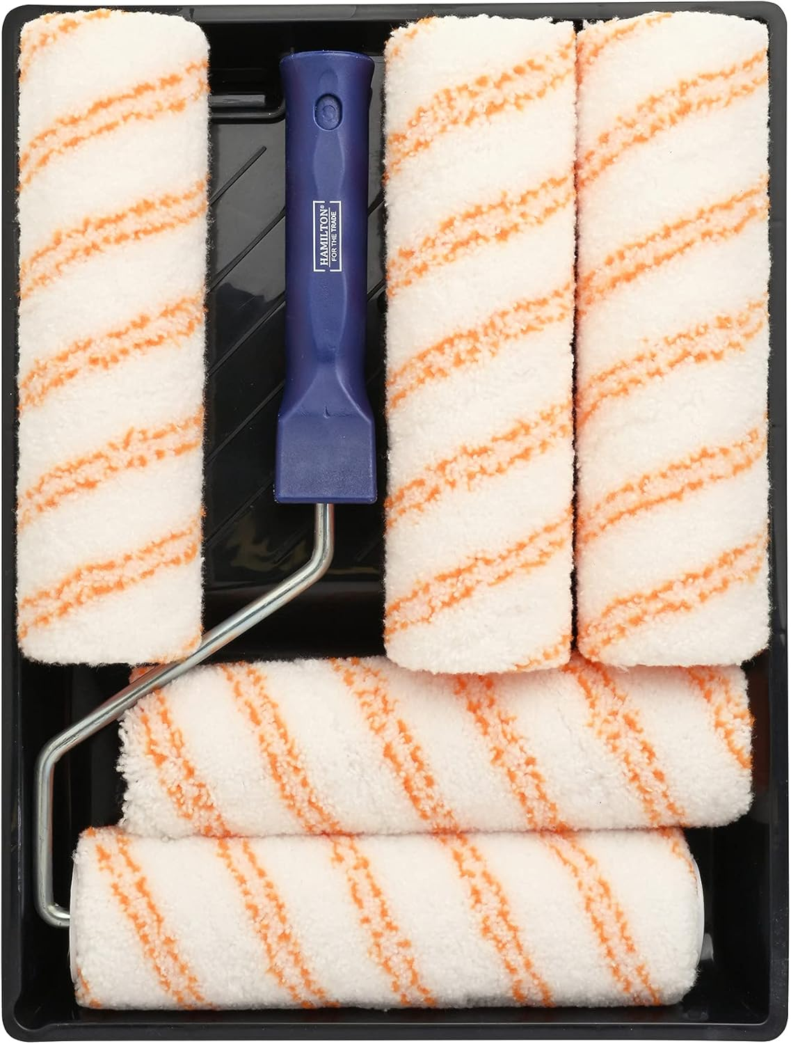 HAMILTON for the Trade 7 Piece Medium Pile Roller Set, 9" White/Orange 3281132-90 image number 3