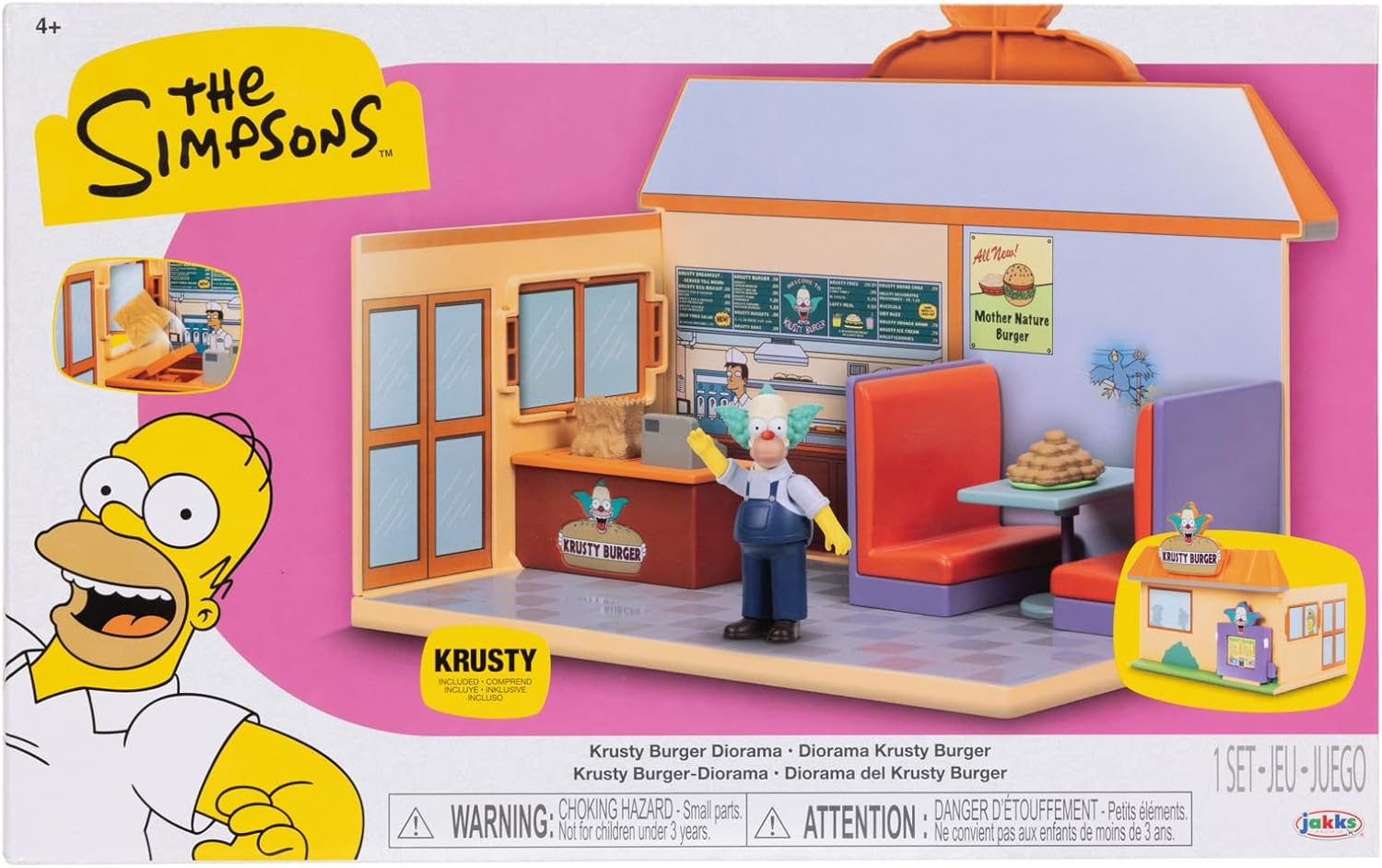 Jakks Pacific Simpsons Mini Figures Playset Krusty Burger image number 3