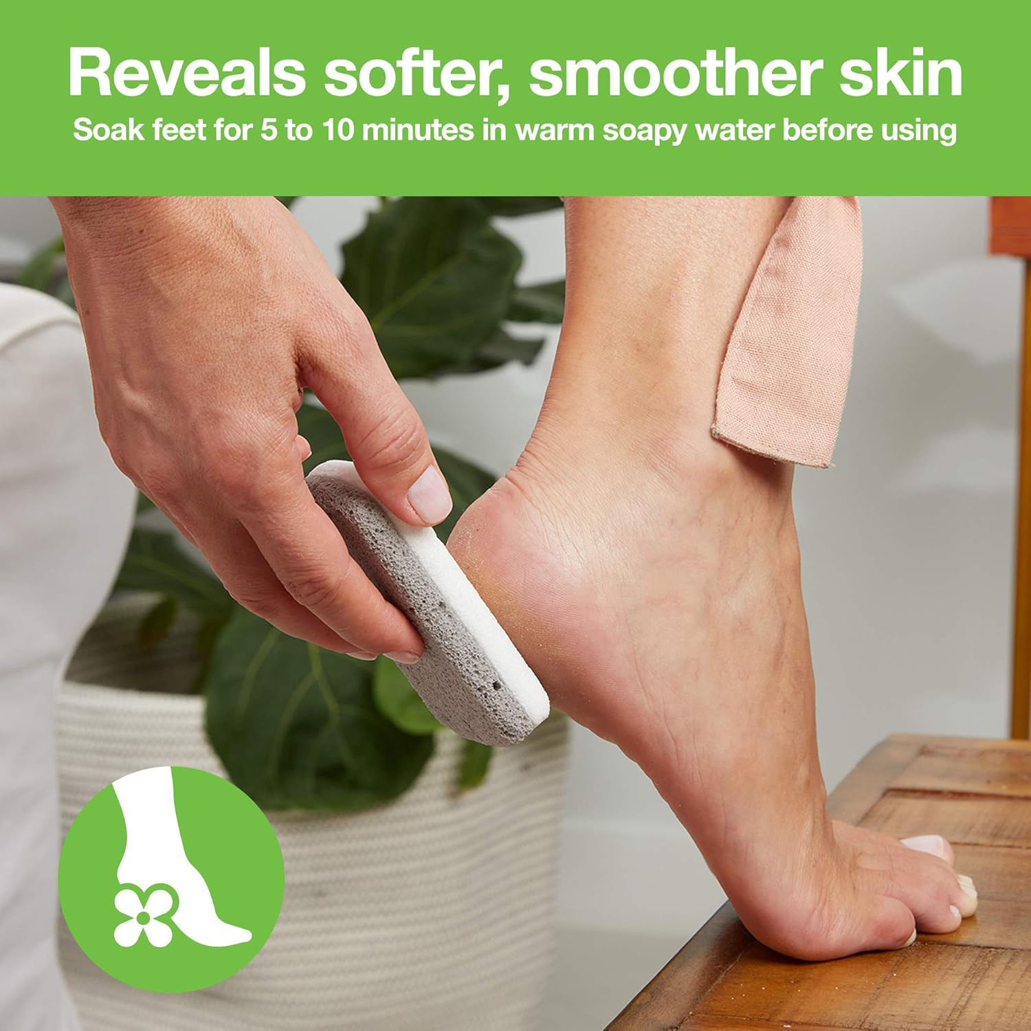 Zentoes Pumice Stones for Feet, Hands and Body - Hard Callus Remover, Exfoliator and Scrubber to Remove Dead Skin for Home Pedicure - 2 Count (Gray) image number 2