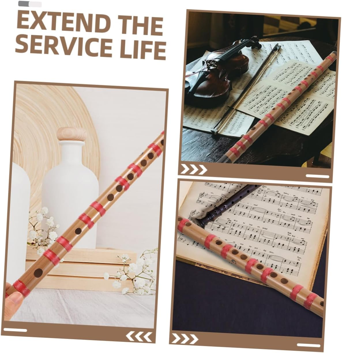 Traditional Chinese Bamboo Flute D Key Flute for Students Ethnic Musical Instrument for Beginner and Learning