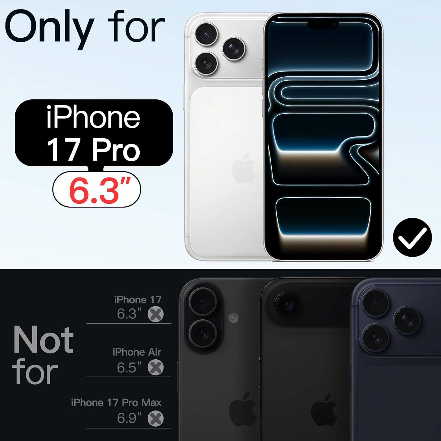 Jetech Iridescent Case for Iphone 17 Pro 6.3-Inch Compatible with Magsafe, Cute Unique and Aesthetic Design, Colorful Fluorescent Translucent Back Shockproof Phone Cover (Iridescent)