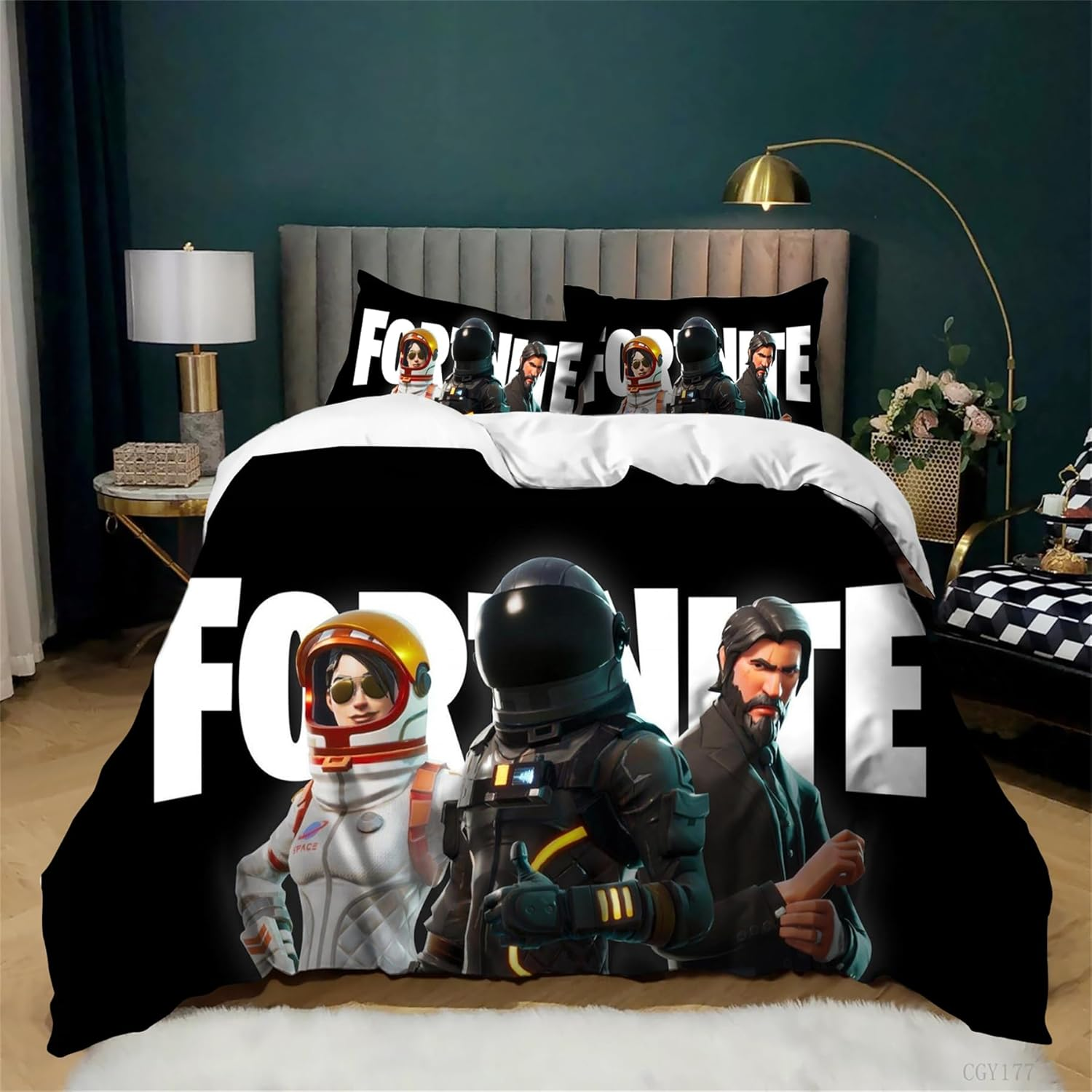 3D Digital  Bedding Sets Soft and Breathable Duvet Cover Sets 3 Pieces Comforter Cover for Bedroom image number 2