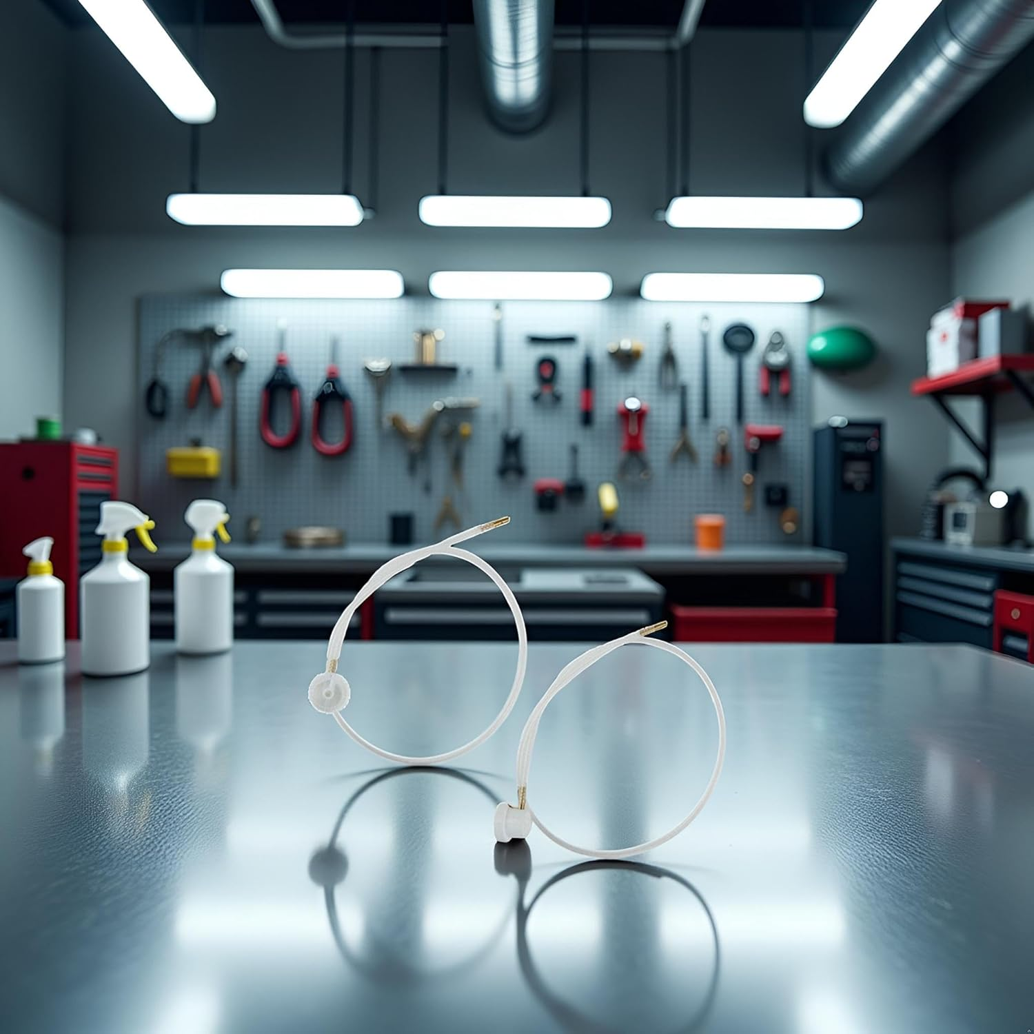 2 Pcs 2Xaerosol Nozzle W/ 19.69In. 360 Degrees Extension Hose for Male Stem Spray Cans Fluid Auto Car Nozzle Film 4.5Mm Extension Paint Tools and Equipment image number 2