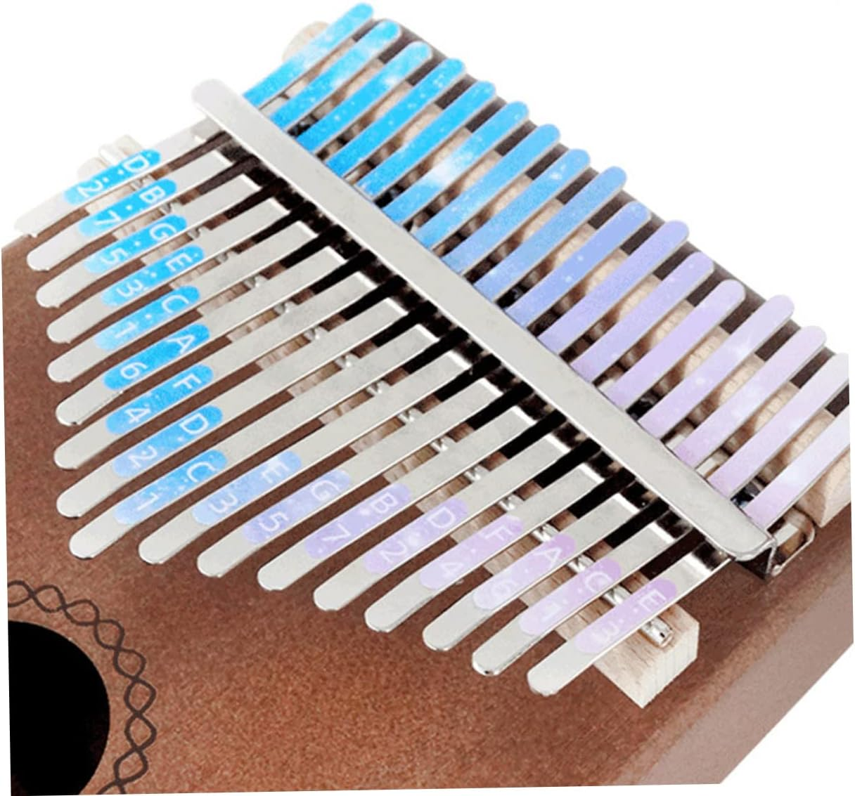 SUPVOX 4Pcs Kalimba Piano Note Stickers Musical Scale Sticker for Beginner Learner Key Kalimba Notes image number 5