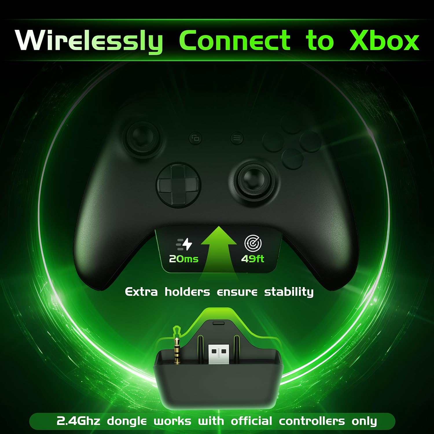 2.4Ghz Wireless Gaming Headsets for PS5, PS4, PC, Switch - Bluetooth 5.3 Gaming Headphones with Noise Canceling Mic, 7.1 Surround Sound, 70H Battery, Blackwhite image number 5