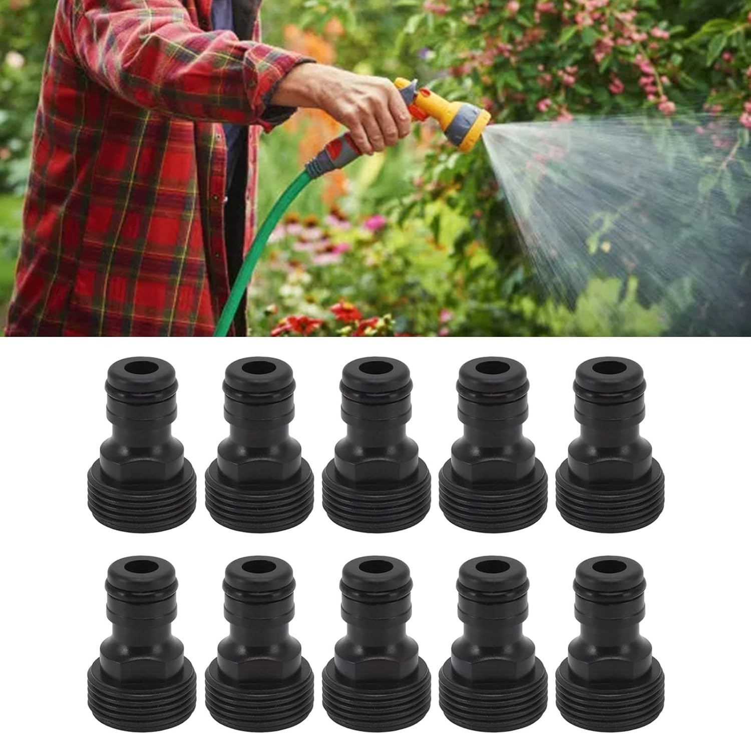 Ejoyous 10 Pack G3/4 Male Thread Garden Hose, Material Acid & Corrosion, Resistant Thickened Thread Anti-Leakage Fits Pressure Washers/Rvs/Sprinklers image number 6