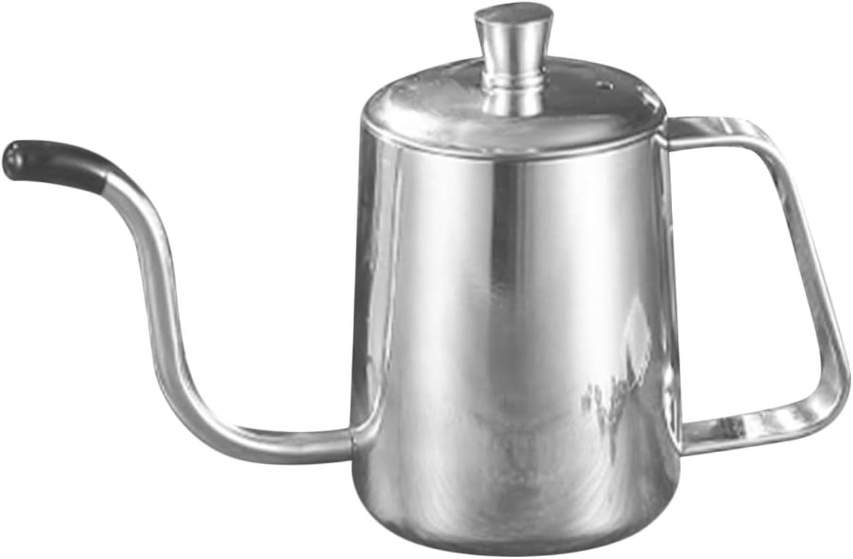 DOITOOL Office Coffee Kettle Stainless Steel Gooseneck Pouring Pot with Lid High Temperature Resistant Mini Long Spout Tea Kettle for Office Brewing image number 4