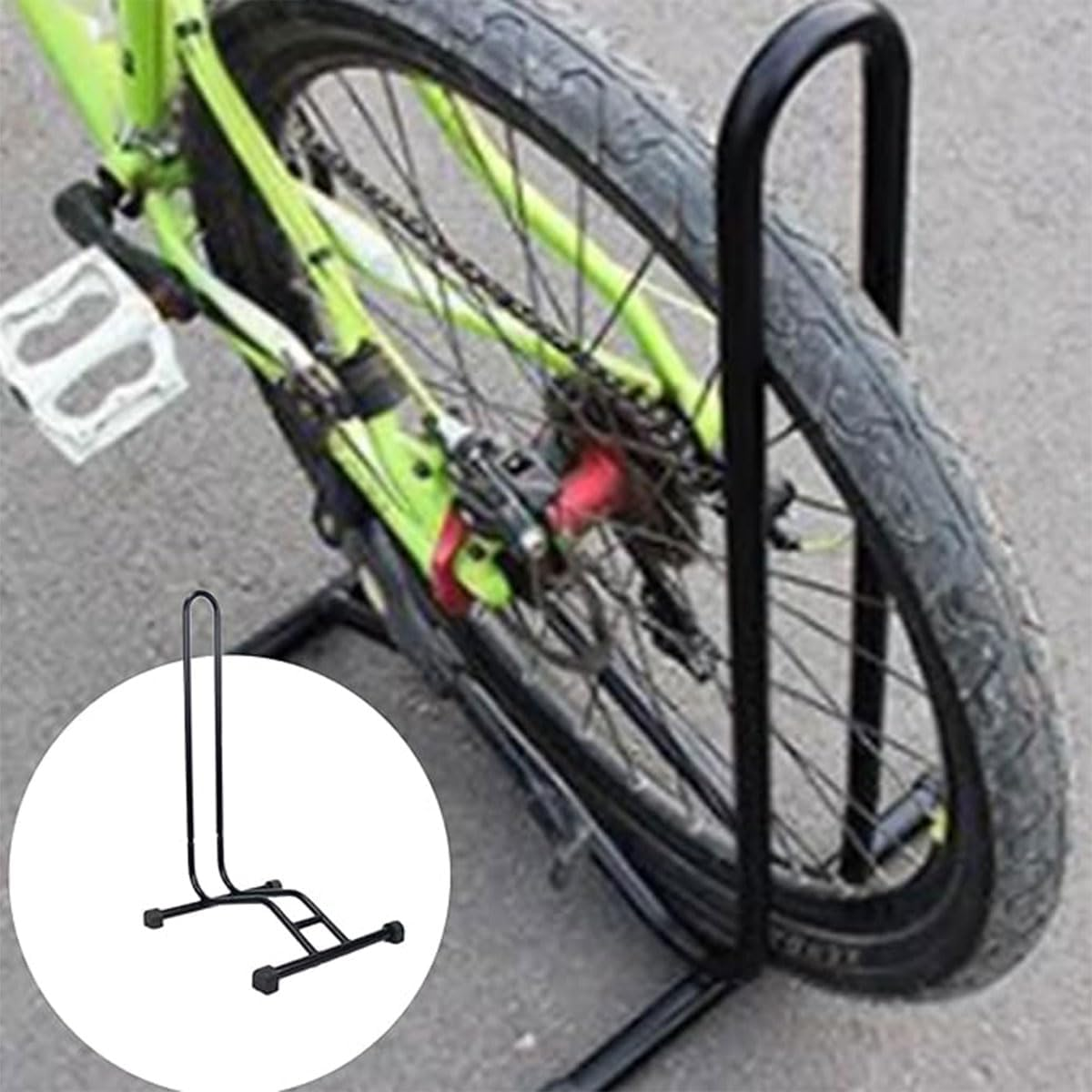 AIMALL Mountain Bike Stand L-Shaped Frame, Road Bicycle Parking Rack, Plug-In Maintenance Display, Easy Setup, Sturdy Metal Construction, No Tools Required image number 5