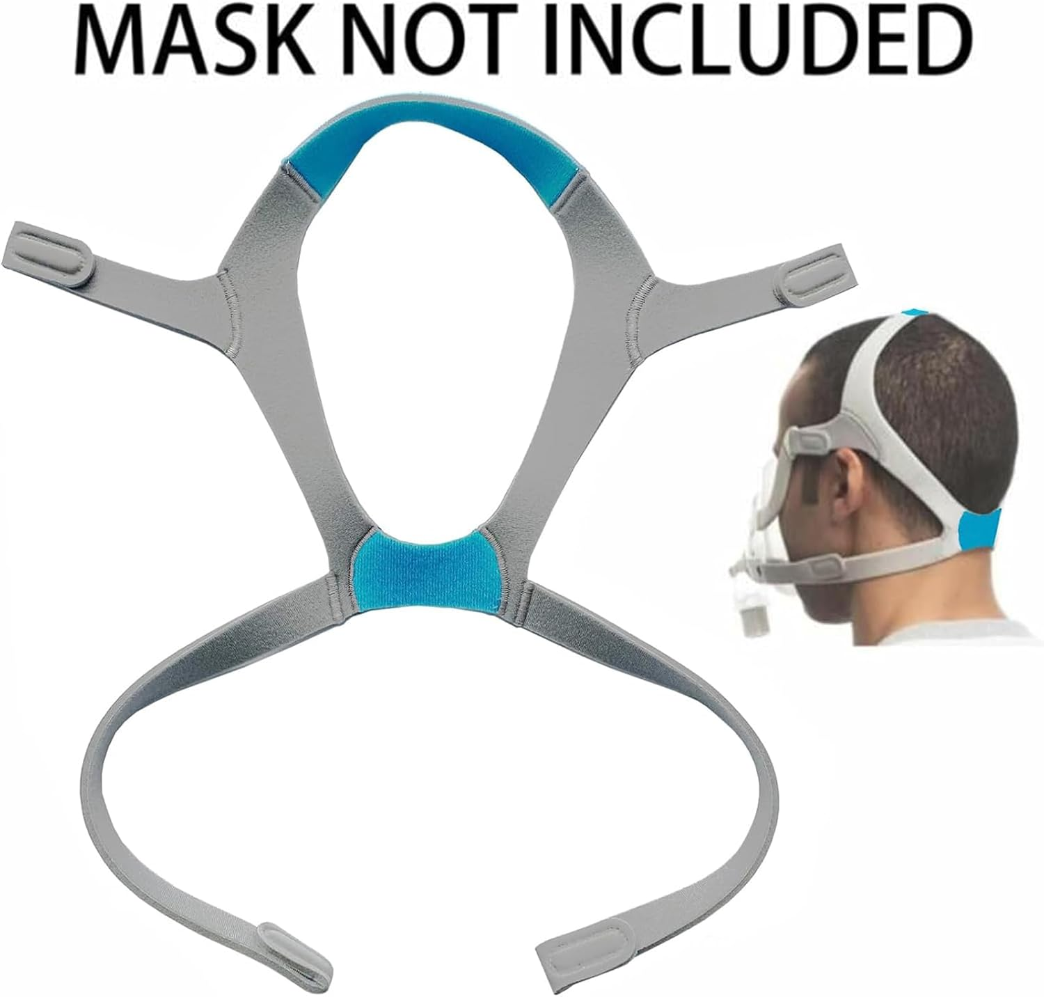 Charlux Headgear Replacement Straps for Resmed Airfit/Airtouchf20 Medium Size, Ultra-Soft Nylon, Full Face, 2 Pack image number 4