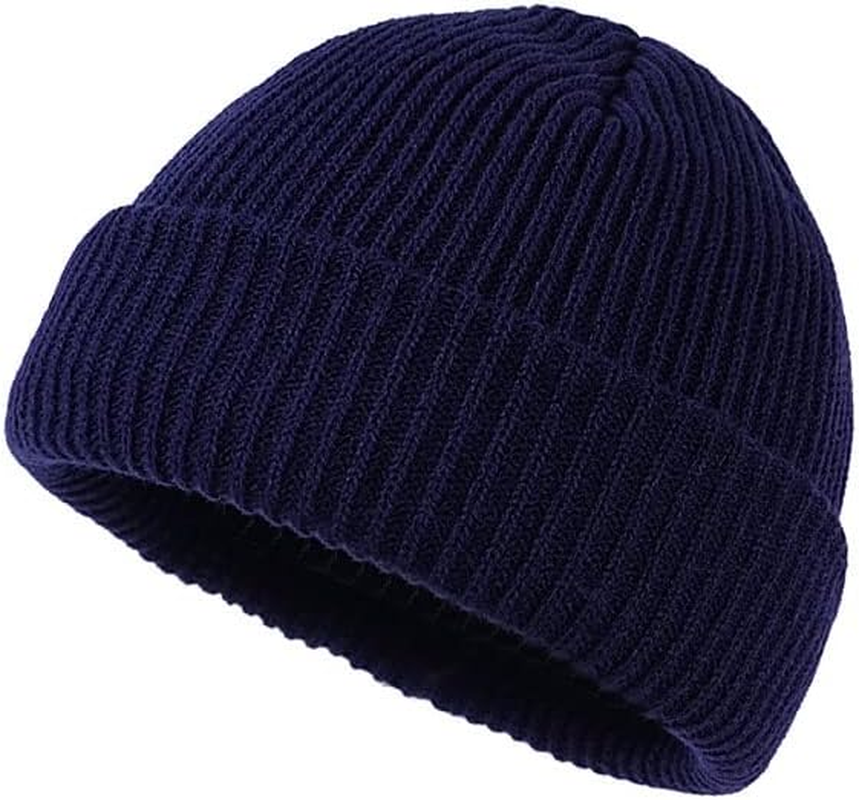 TOPTIE Winter Cuffed Beanie Knit Hats for Teens, Warm & Soft Toboggan Cap