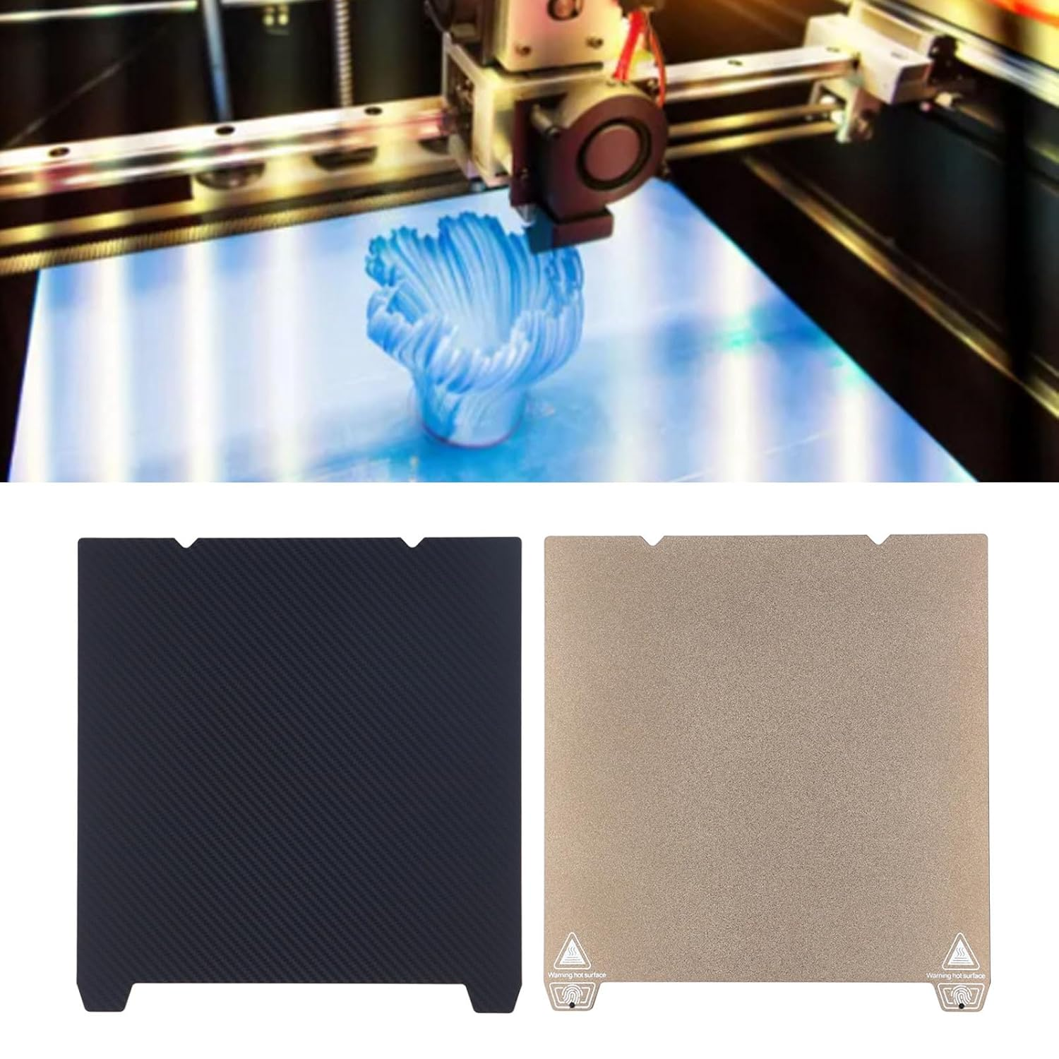 Double Sided Build Plate for Ender 3 S1 S1 Pro, 235X235Mm PEI Coating PET Carbon Fiber Print Bed, 3D Printing Platform Flexible 3D Printer Bed Platform image number 5