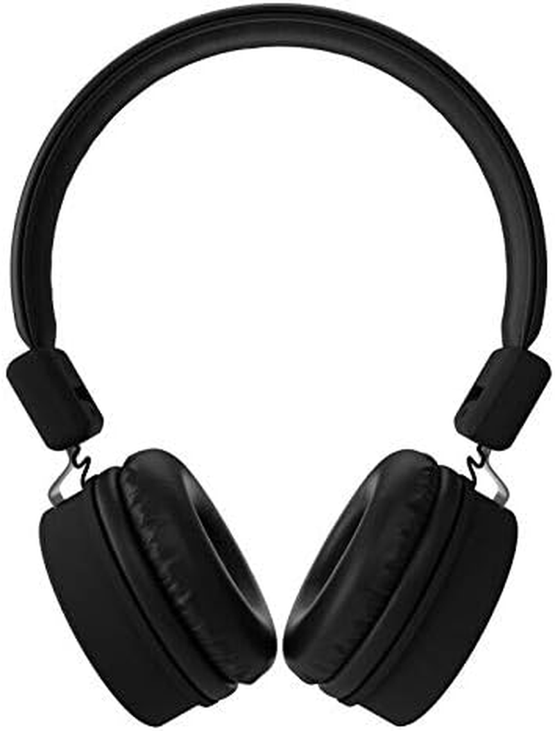 Kitsound Brooklyn Lightweight Foldable Wired On-Ear Headphones, Black image number 2