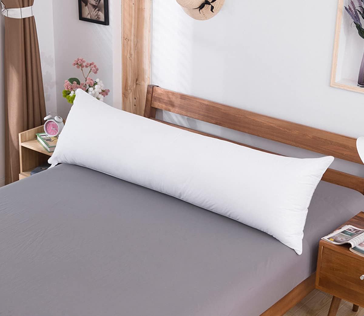Body Pillows Insert&ndash;Breathable Large Bed Pillow for Adults&ndash;Ultra Soft Long Side Sleeper Pillow for Sleeping (White) image number 6